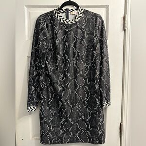 June Connally Snakeskin Dress, Medium, EUC
